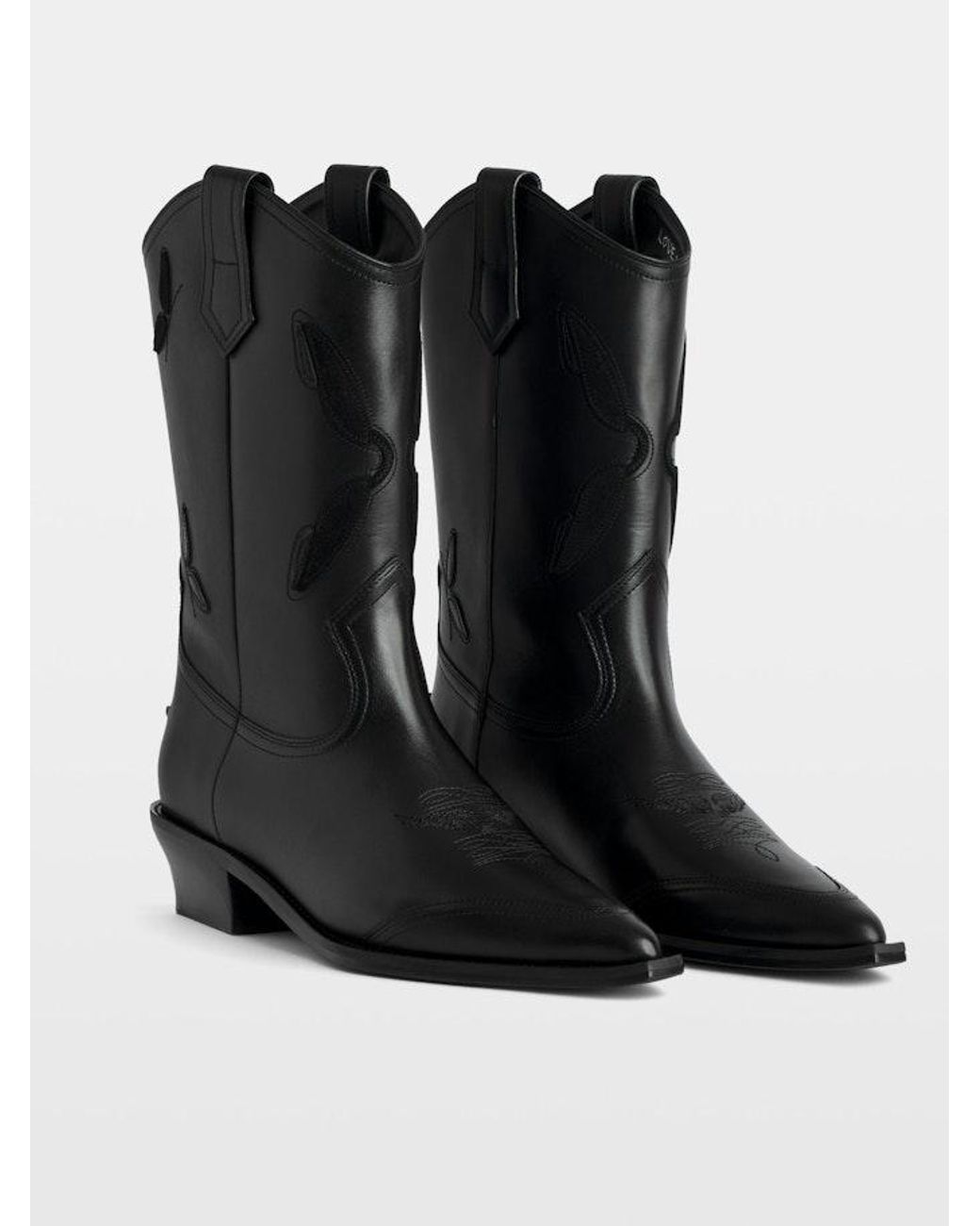 Zadig & Voltaire Black 45Mm Cara Western Boots