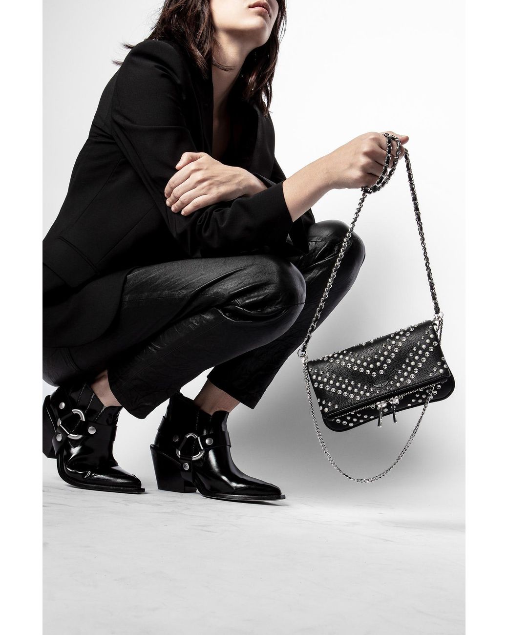 Pochette rock studs zadig et voltaire hot sale
