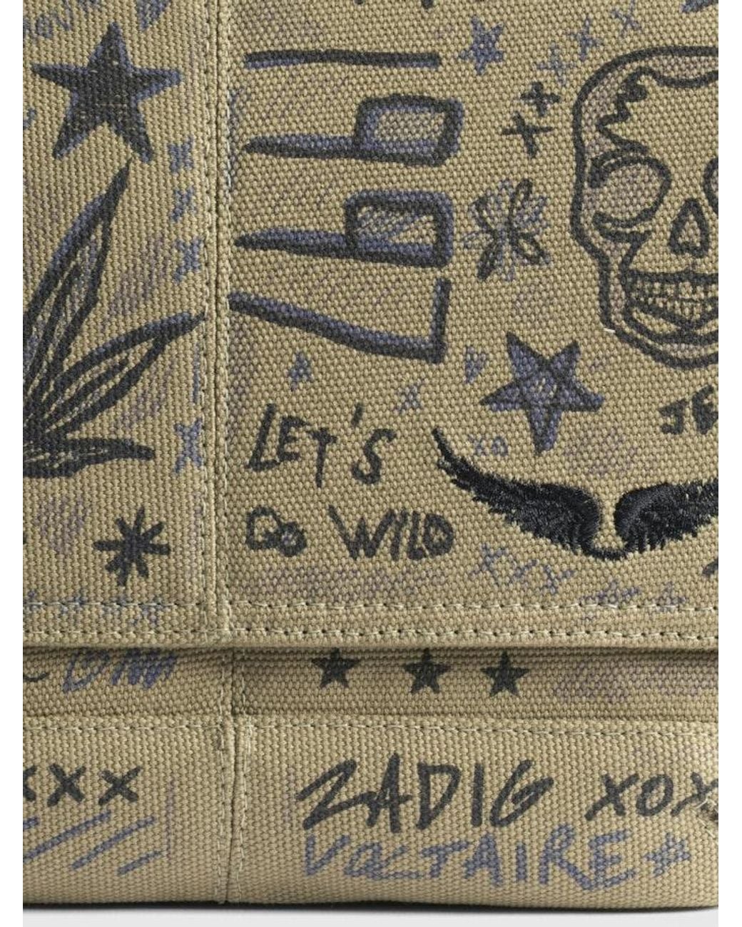 Zadig & Voltaire Black Z Camp Satchel Tag Bag