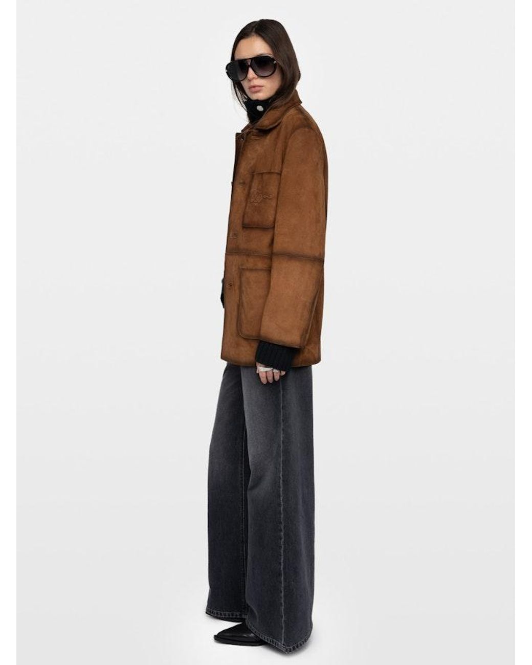 Zadig & Voltaire Brown Venezia Leather Jacket