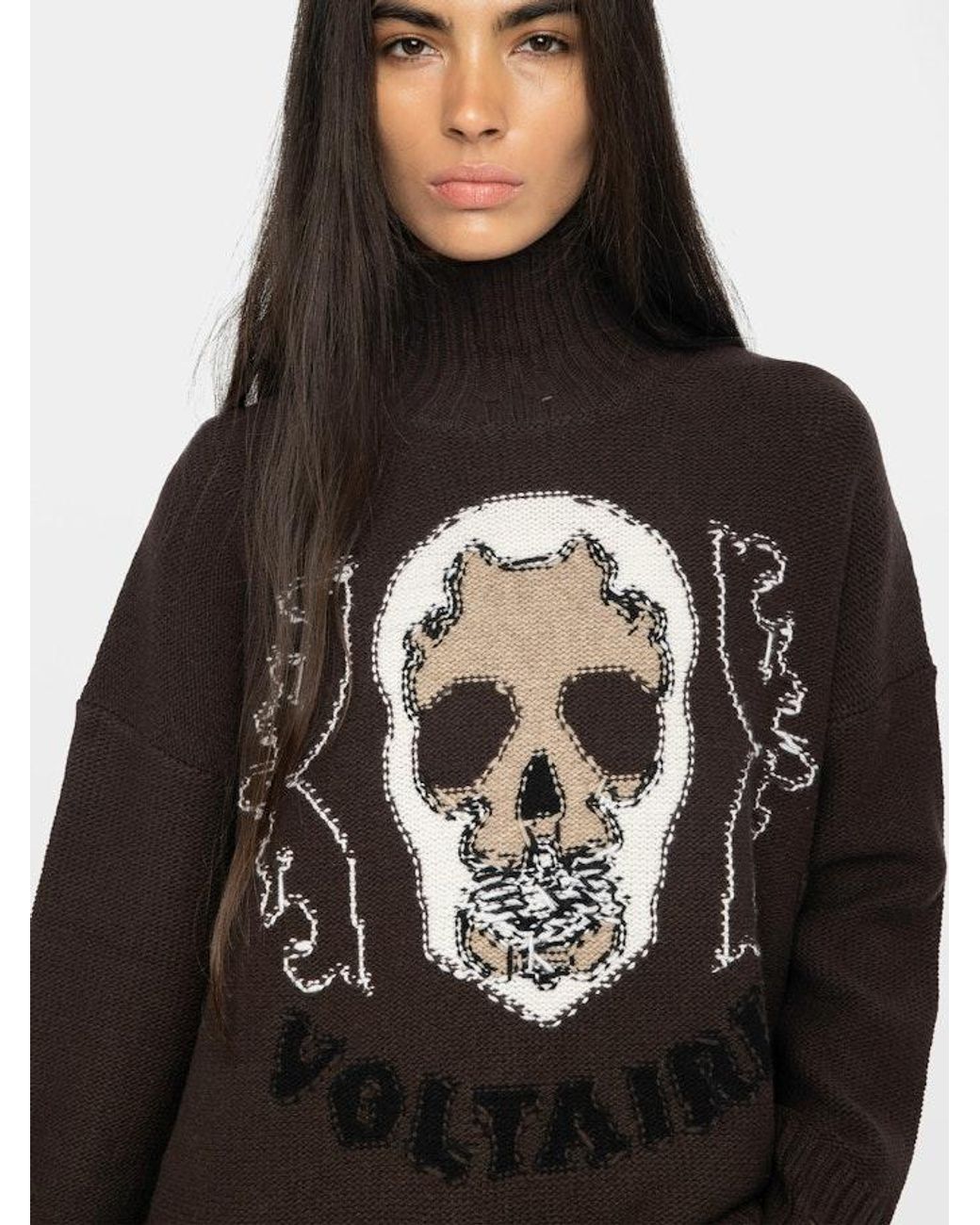 Zadig & Voltaire Brown Bleeza Jumper 100% Merino Wool