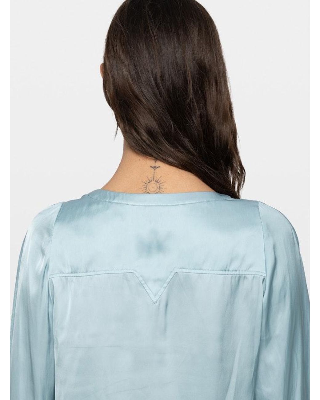 Zadig & Voltaire Blue Torny Satin Tunic