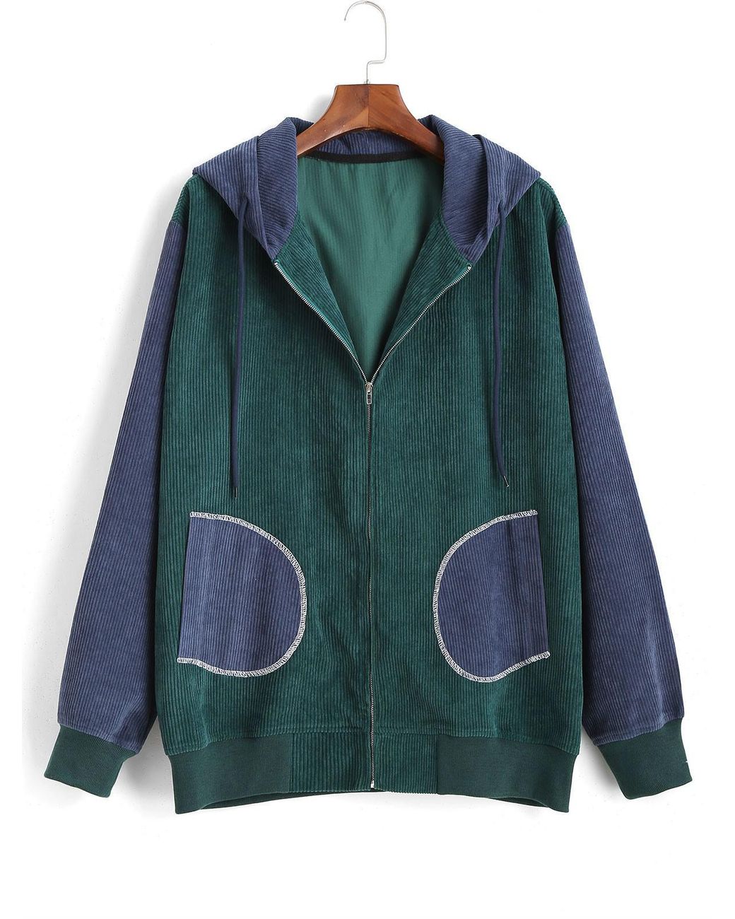 Zaful Denim Colorblock Patchwork 