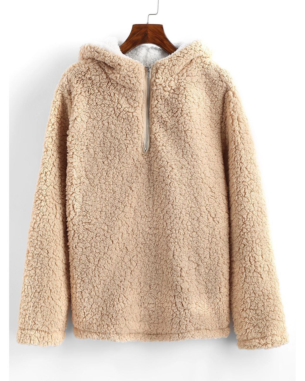 Zaful Synthetic Hoodies Quarter Zip 