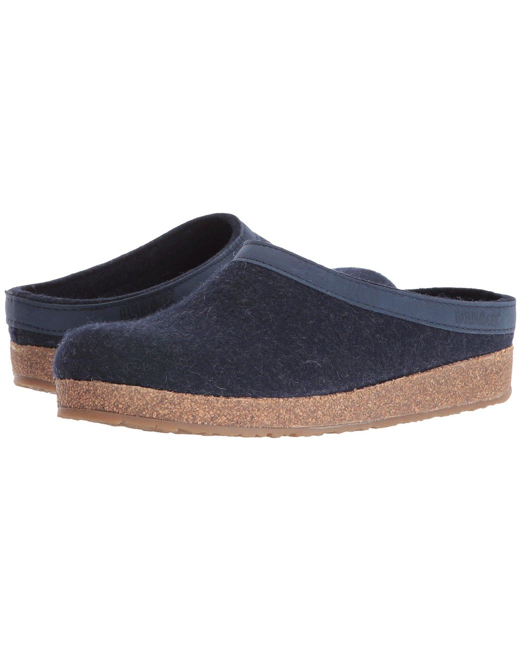 Haflinger Wool Gzl Leather Trim Grizzly in Blue - Save 29% - Lyst
