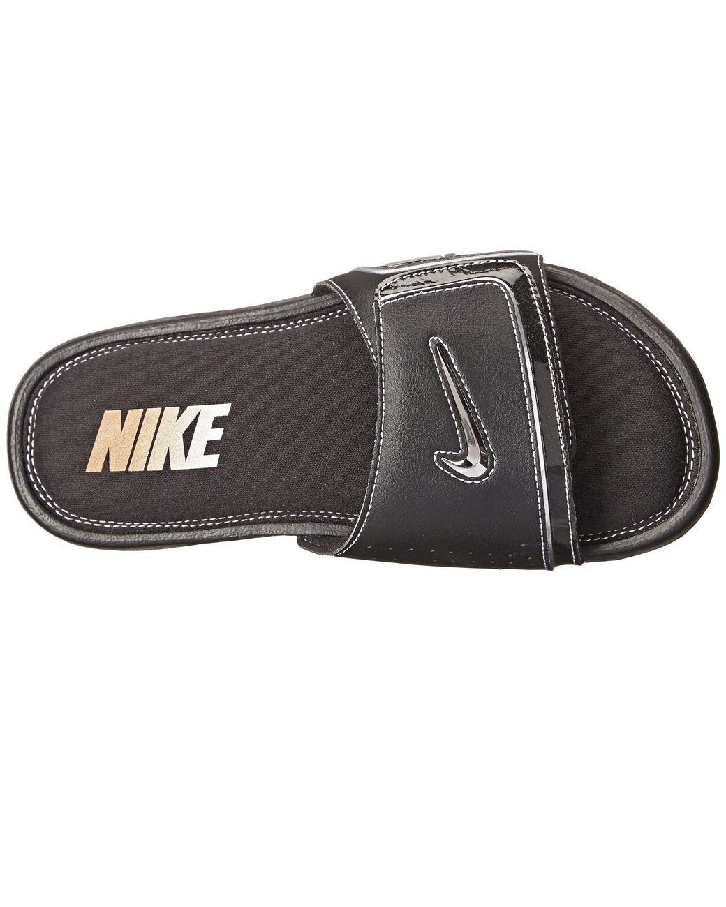 Nike Comfort Slide 2 in Black/Metallic Silver/White (Black) for Men | Lyst