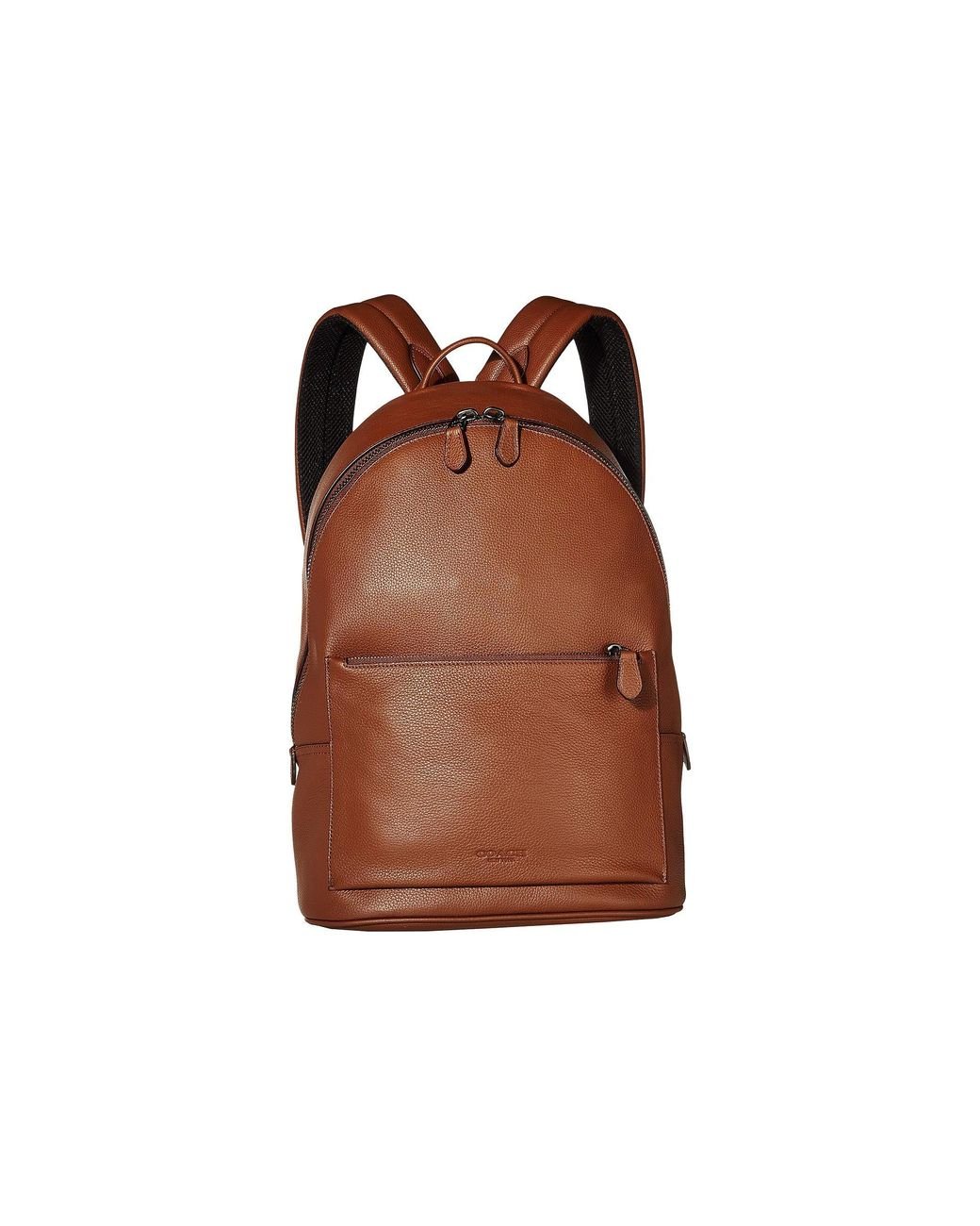 Total 54+ imagen brown leather coach backpack