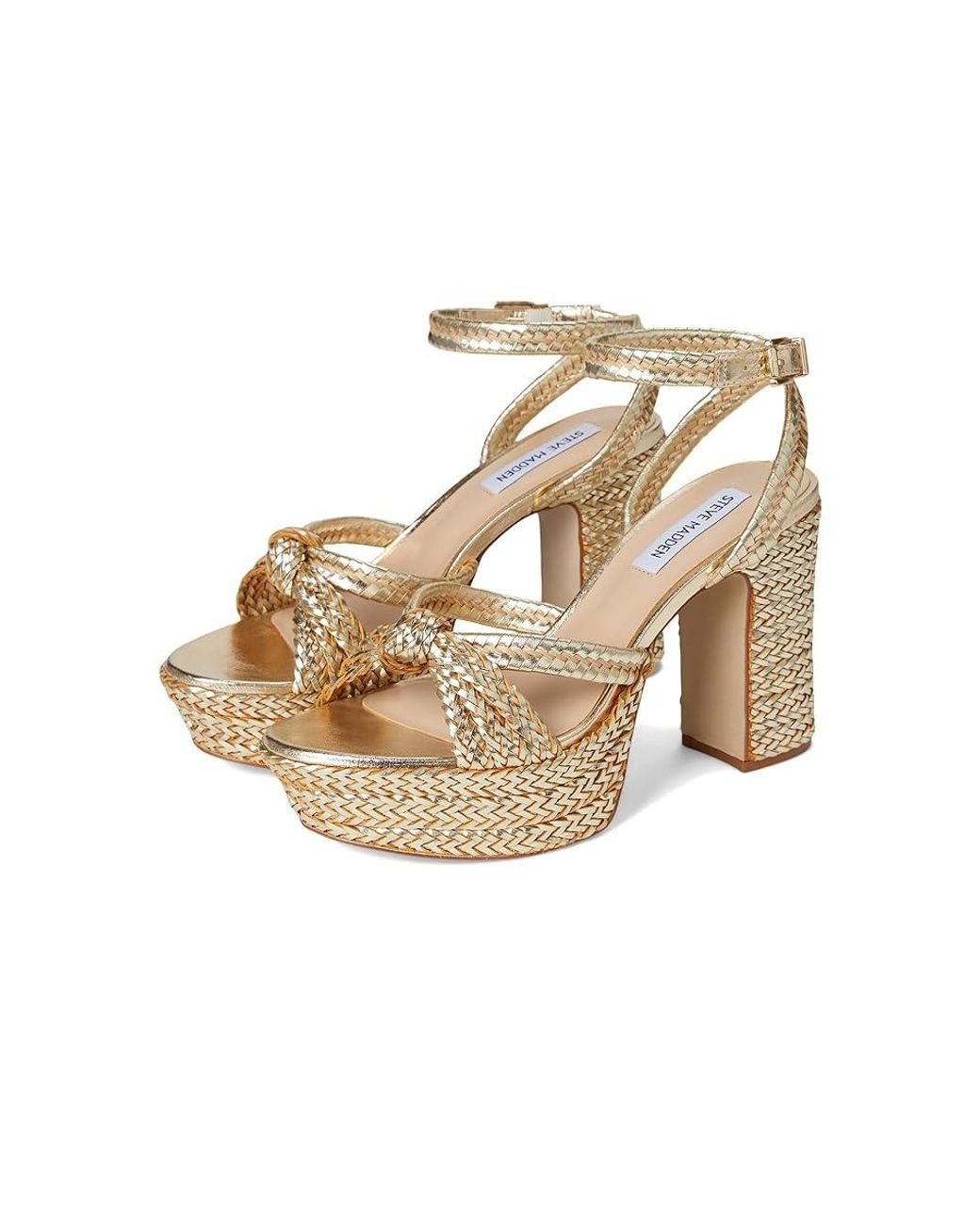 Steve Madden ゴールドトリム エレガント フラット サンダル ベルトデザインフラットサンダル/S.MADDEN ARCH-VS（サンダル