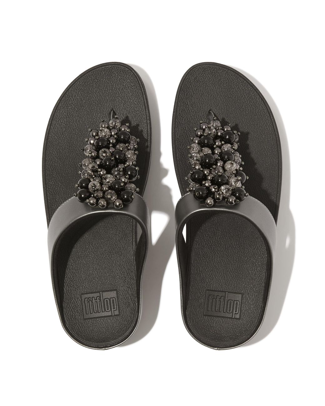 Fitflop Fino Bauble bead Toe post Sandals in Black Lyst