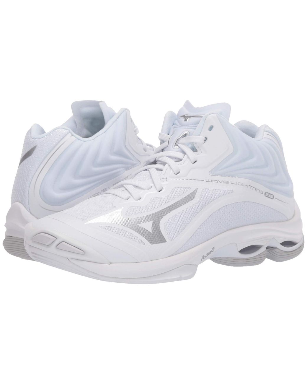 Mizuno Synthetic Wave Lightning Z6 Mid Volleyball Shoes in White Lyst