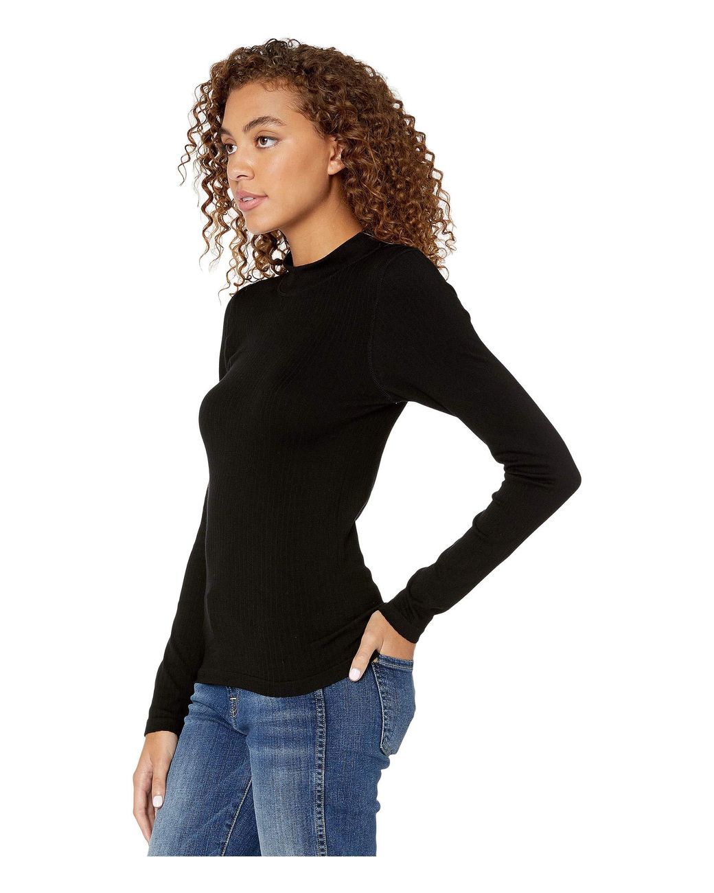 free people lala mock neck top