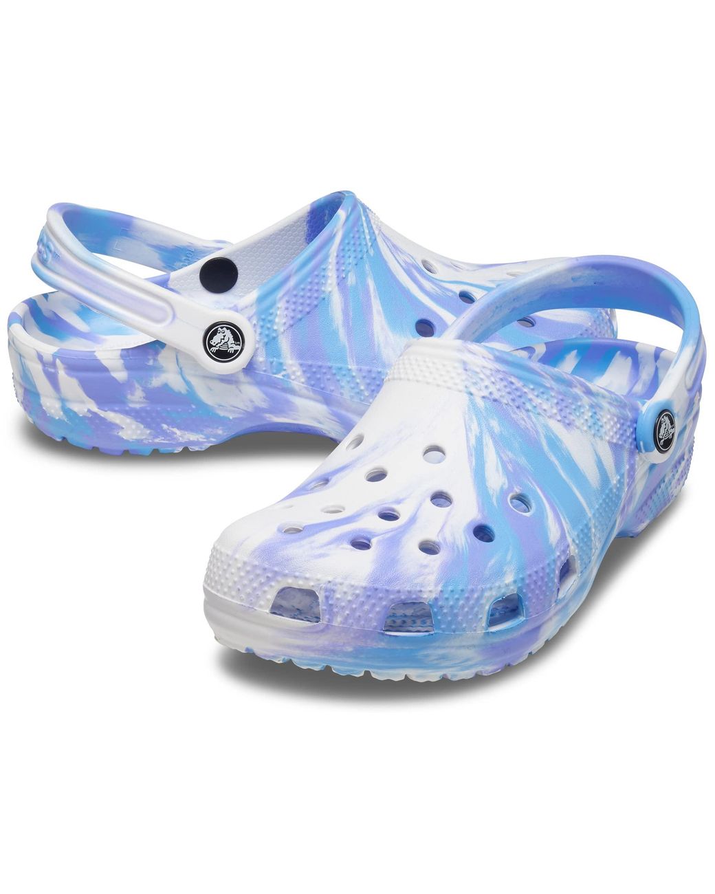 Crocs Classic Marbled Tie dye Clog in White Lyst
