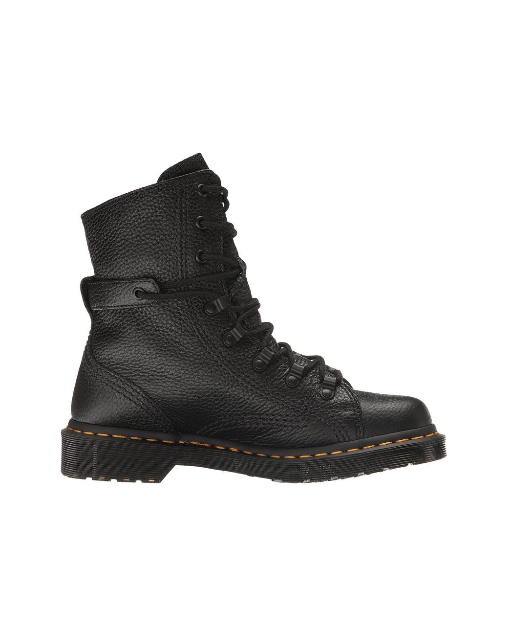 Dr. Martens Coraline In Aunt Sally Leather Combat Boot in Black | Lyst