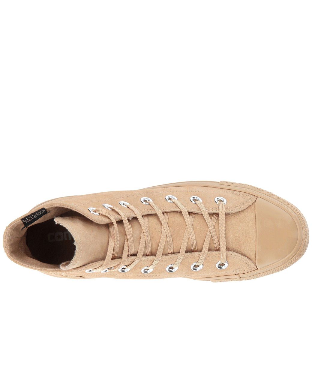 Converse Chuck Taylor All Star - Mono Plush Suede Hi in Natural | Lyst