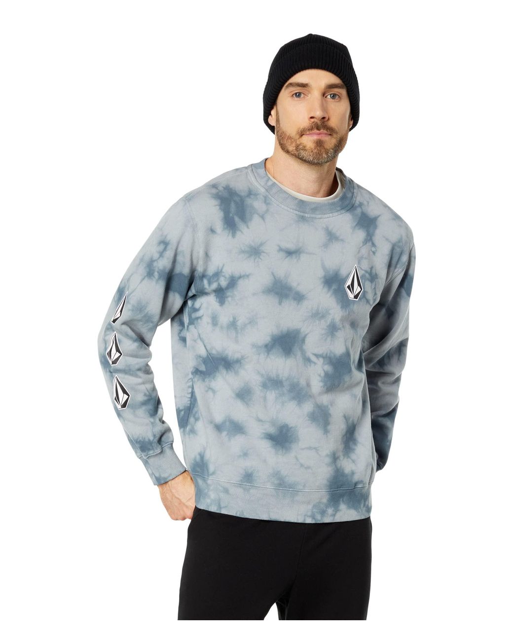 Volcom Iconic Stone Plus Crew Sweatshirt in Blue for Men | Lyst