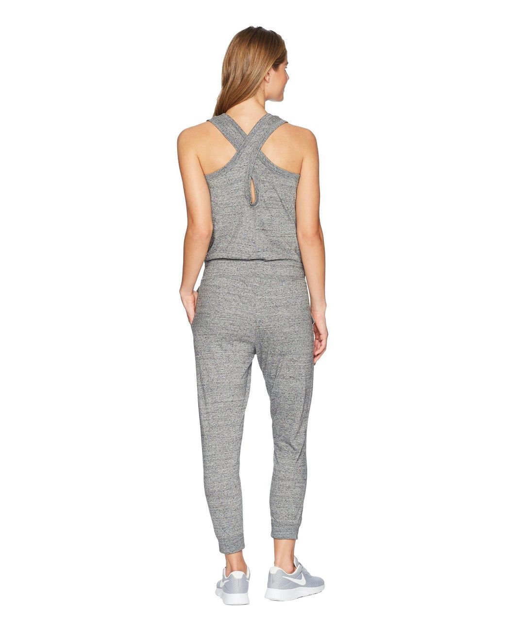 Nike Sportswear Gym Vintage Romper (black/sail) Women's Jumpsuit & Rompers  One Piece in Gray