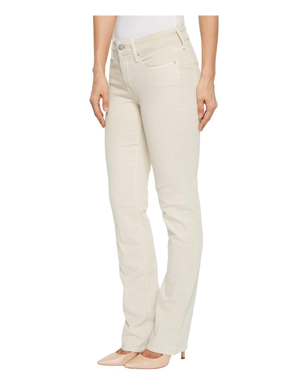 Marilyn Straight Ankle Pants In Stretch Twill - Feather Tan