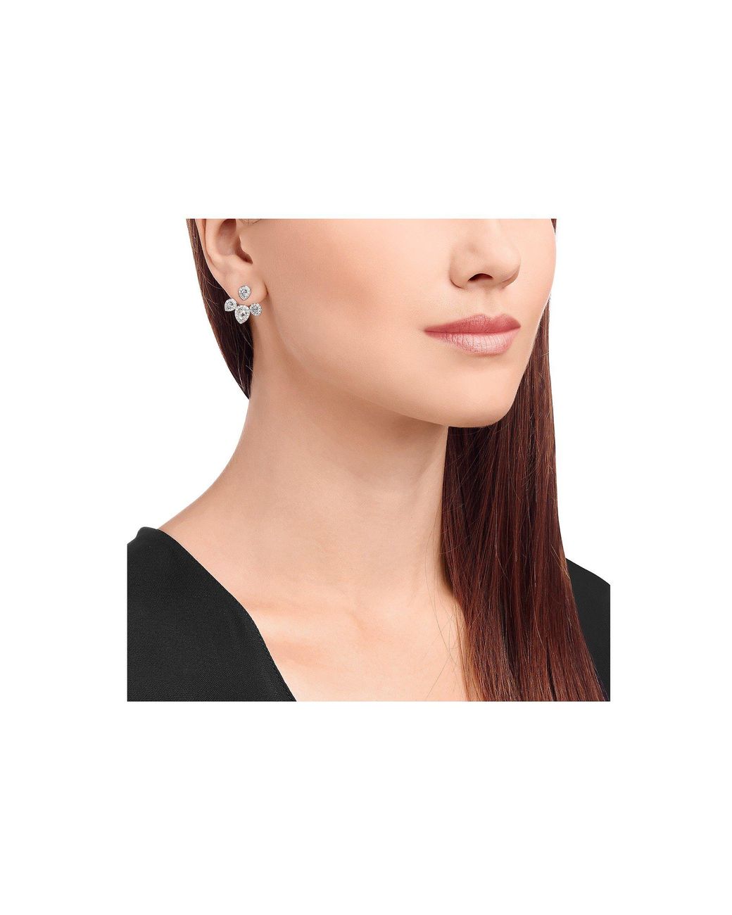 Swarovski Christie Pierced Earrings Jacket crystal Clear Earring