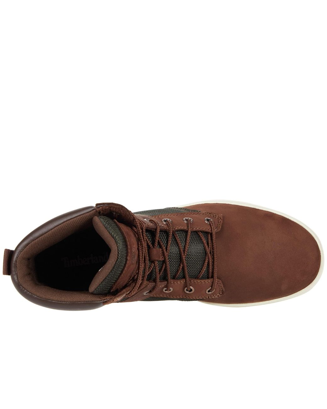 Timberland Davis Square Leather And Fabric Boot in Brown for Men | Lyst