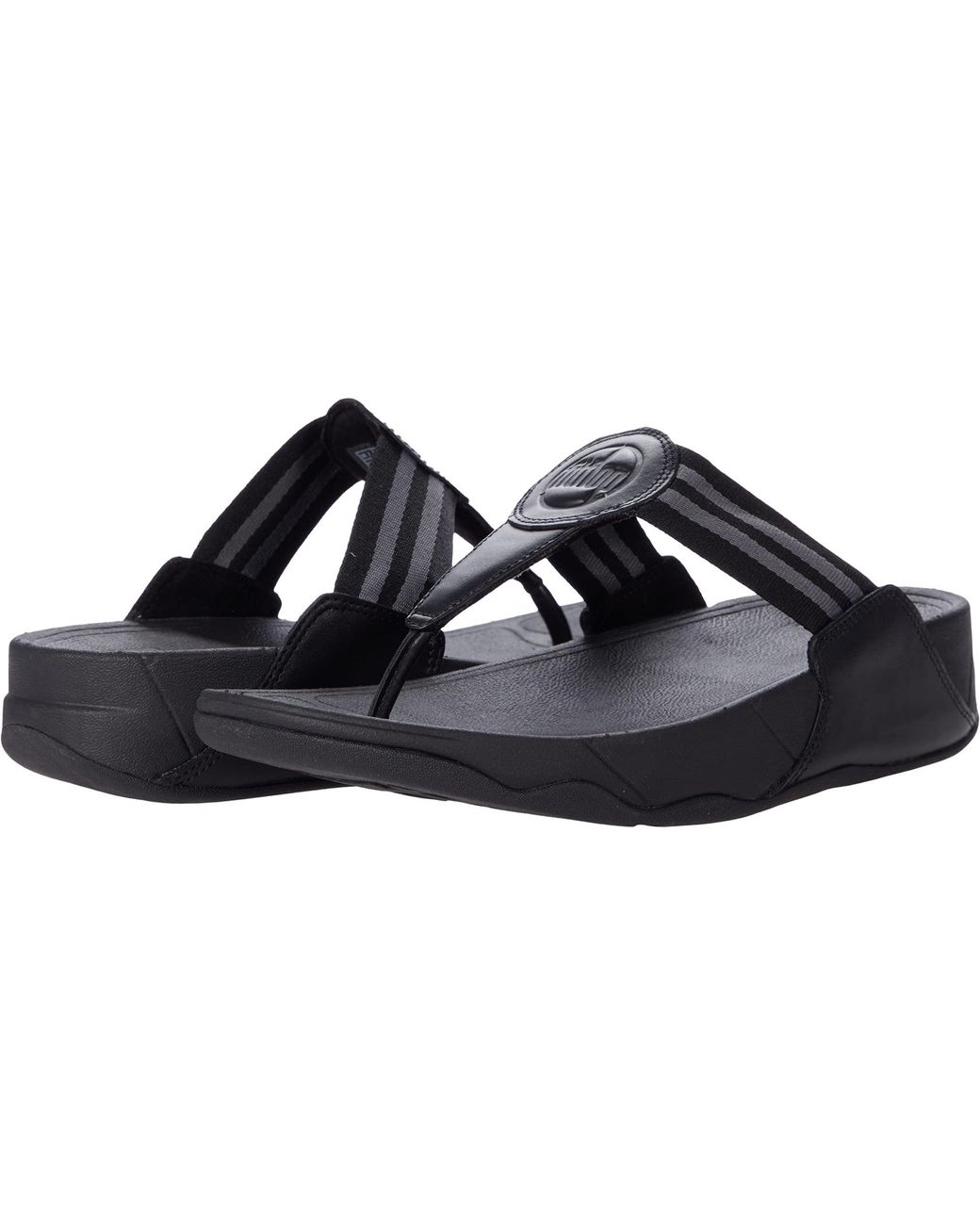 Fitflop Synthetic Walkstar Toe-post Sandals in Black - Lyst