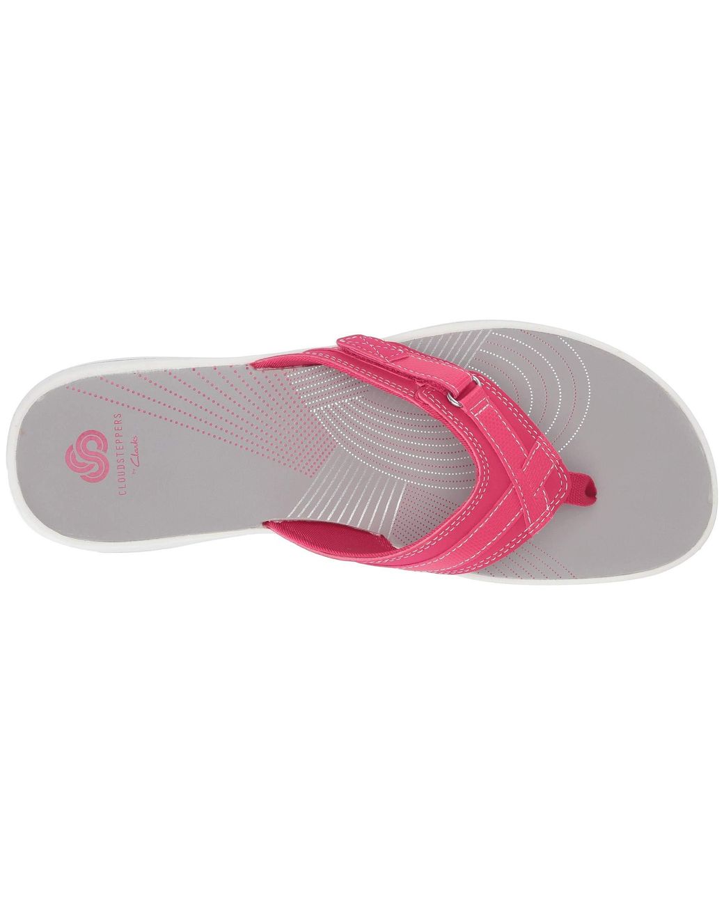 clarks pink flip flops