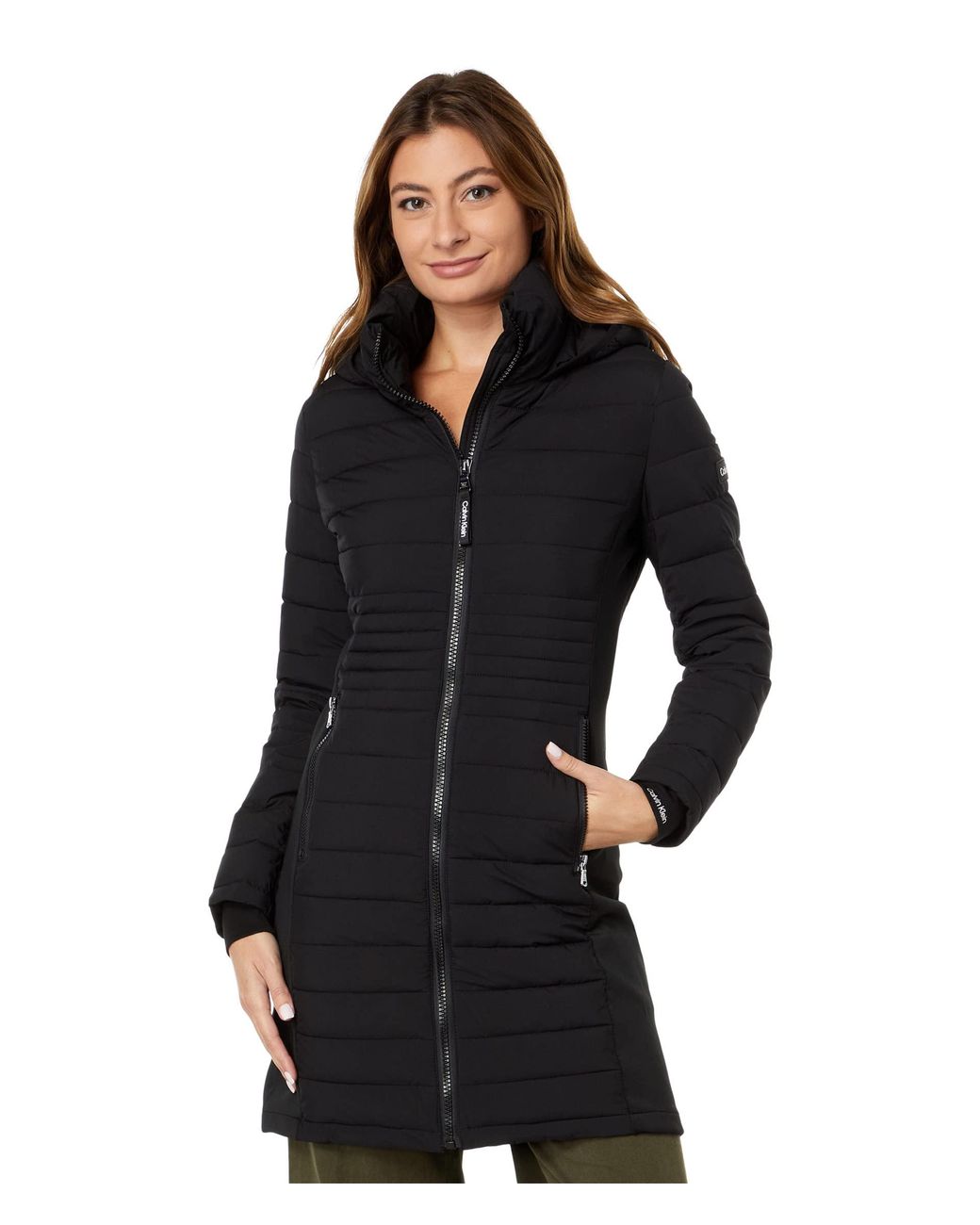 Calvin Klein Scuba Side Lightweight Walker Puffer in Black | Lyst Calvin Klein Scuba Side Lightweight Walker Puffer in Black | Lyst