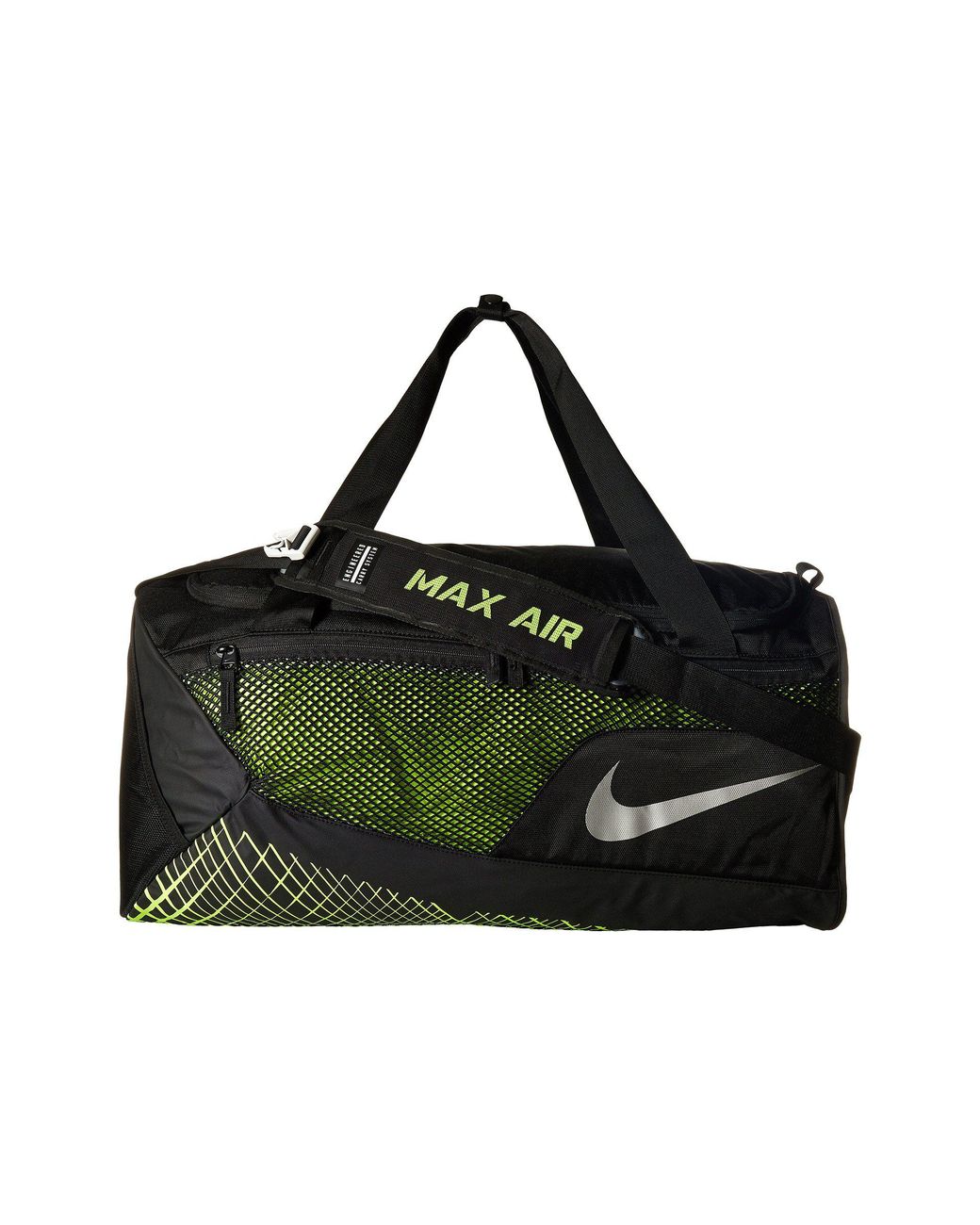 Nike Vapor Max Air Training Medium Duffel Bag (black/volt/metallic Silver) Duffel  Bags for Men | Lyst