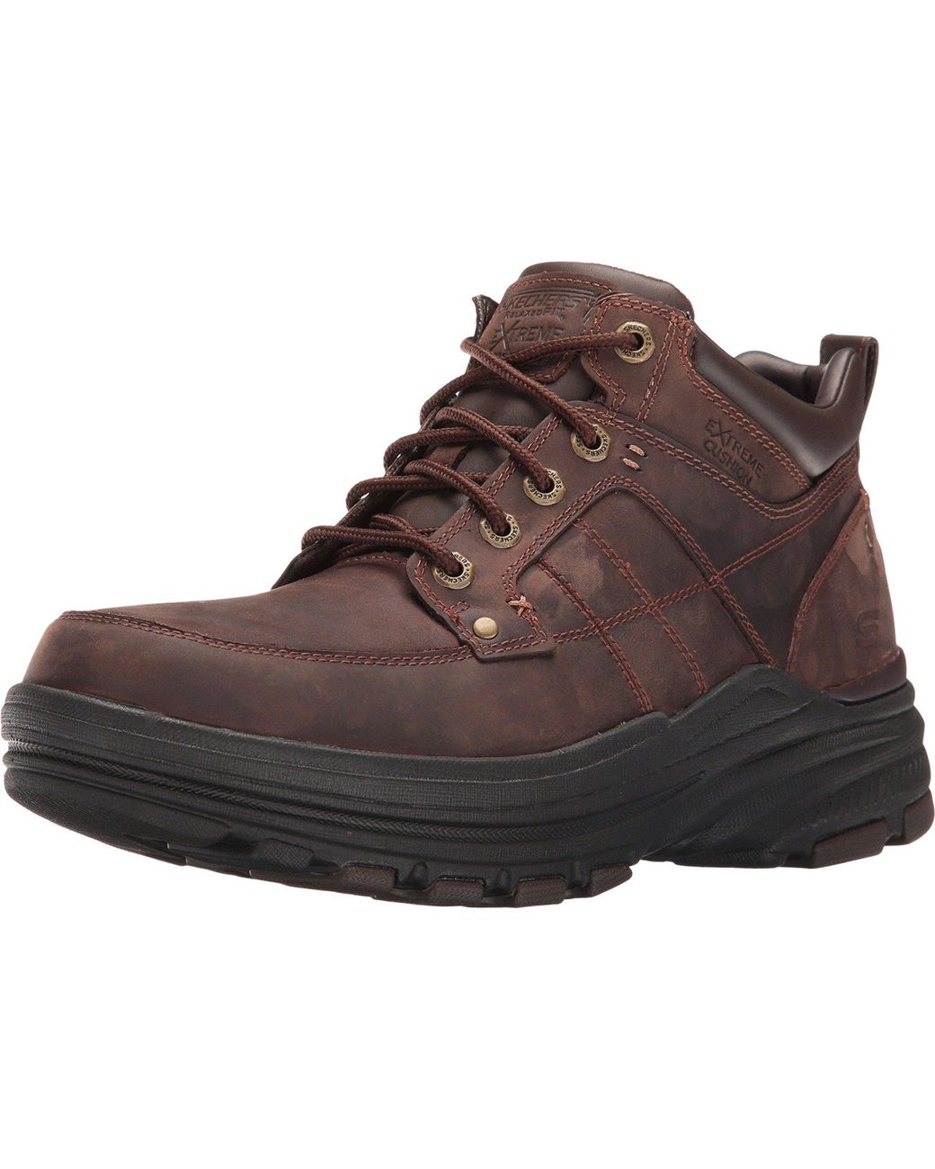 Skechers Leather Relaxed Fit Holdren - Lender in Dark Brown (Brown) for Men  - Save 9% - Lyst