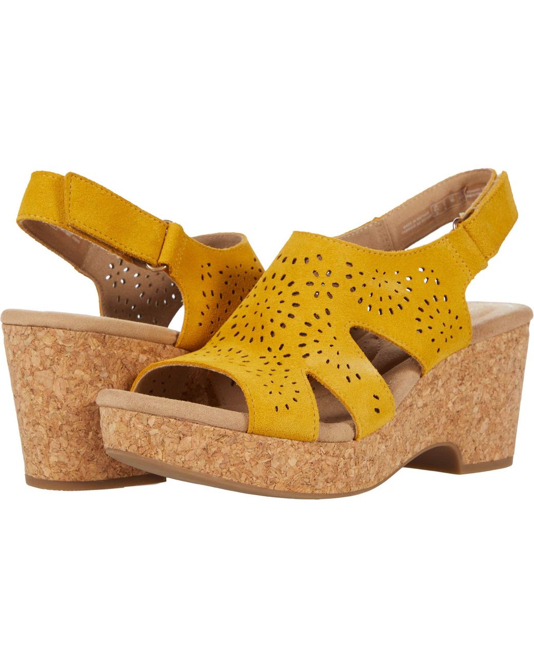 clarks yellow sandals