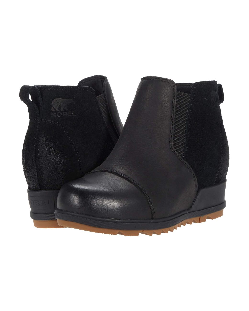 sorel evie pull on bootie black