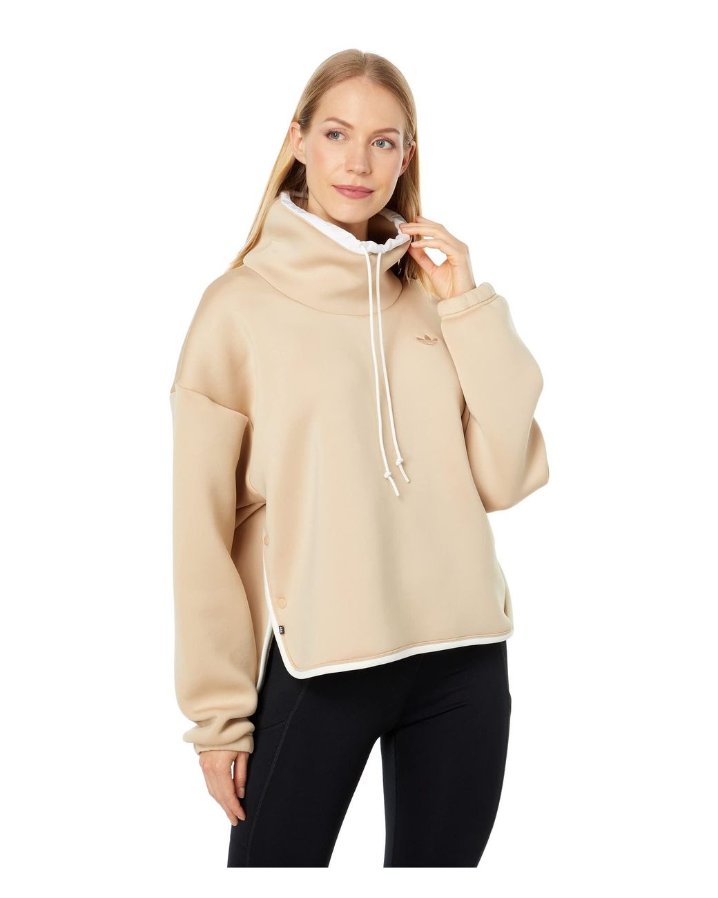 adidas With Binding Originals And Spacer Natural Sweater | Funnel in Lyst Neck