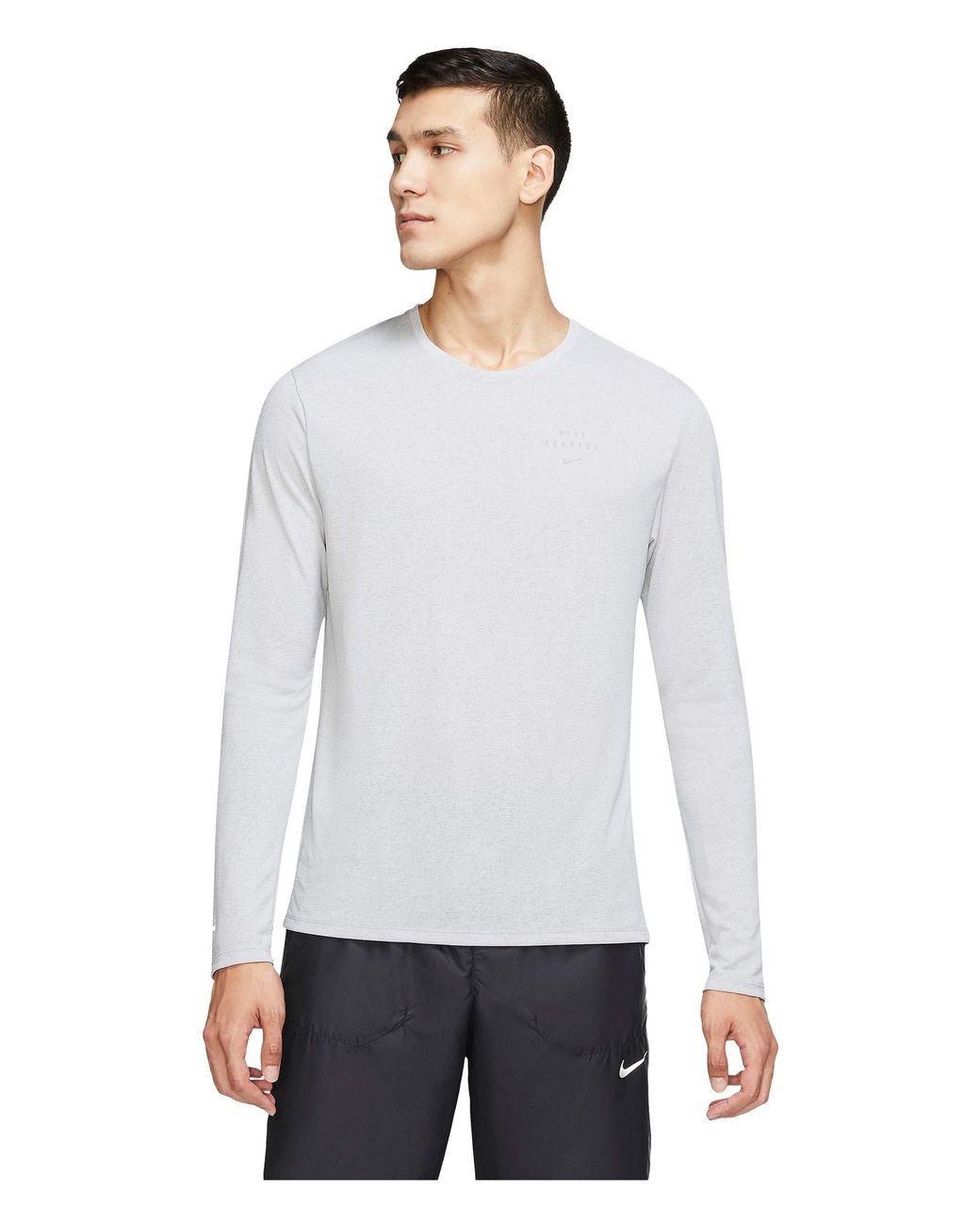 Nike Synthetic Run Division Miler Long Sleeve Graphic Flash in Gray for ...