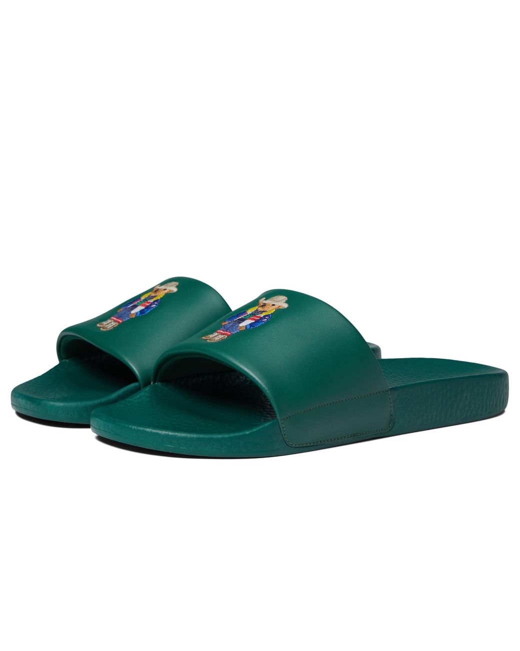 Polo Ralph Lauren Synthetic Polo Slide in Green for Men Lyst