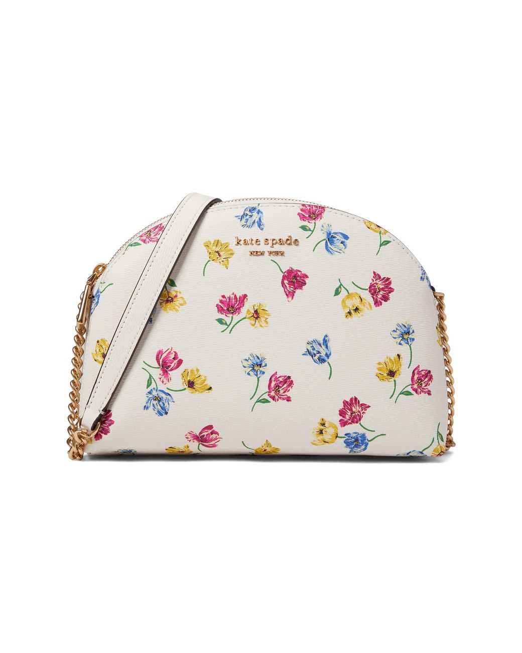 Kate Spade Tulip Toss Printed Soft Milling Pvc Double Zip Dome
