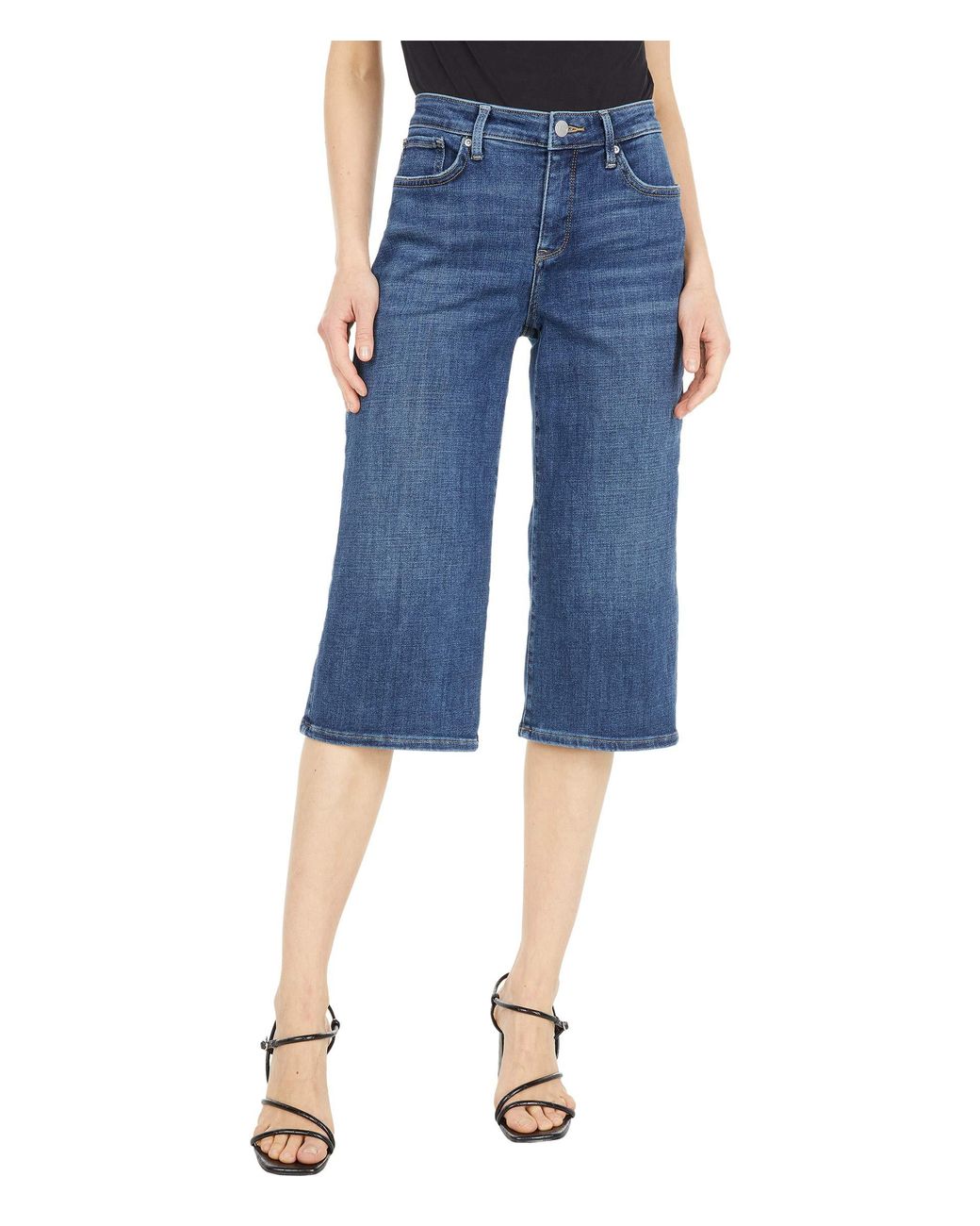 NYDJ Wide Leg Denim Pedal Pusher Jeans In Marcel in Blue Lyst