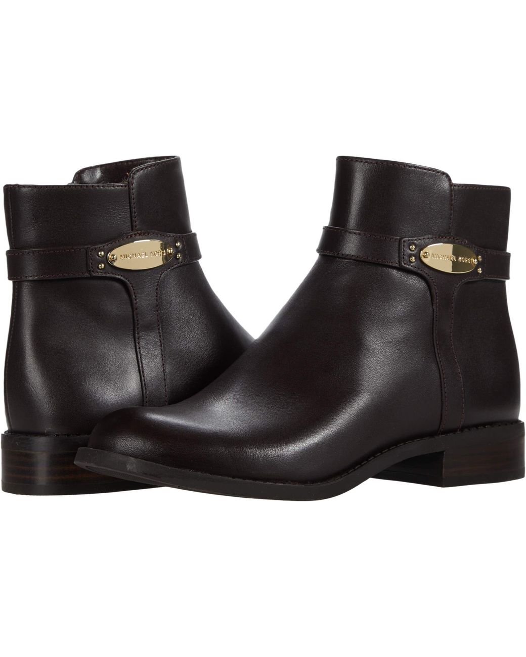 michael michael kors leather lainey flat booties