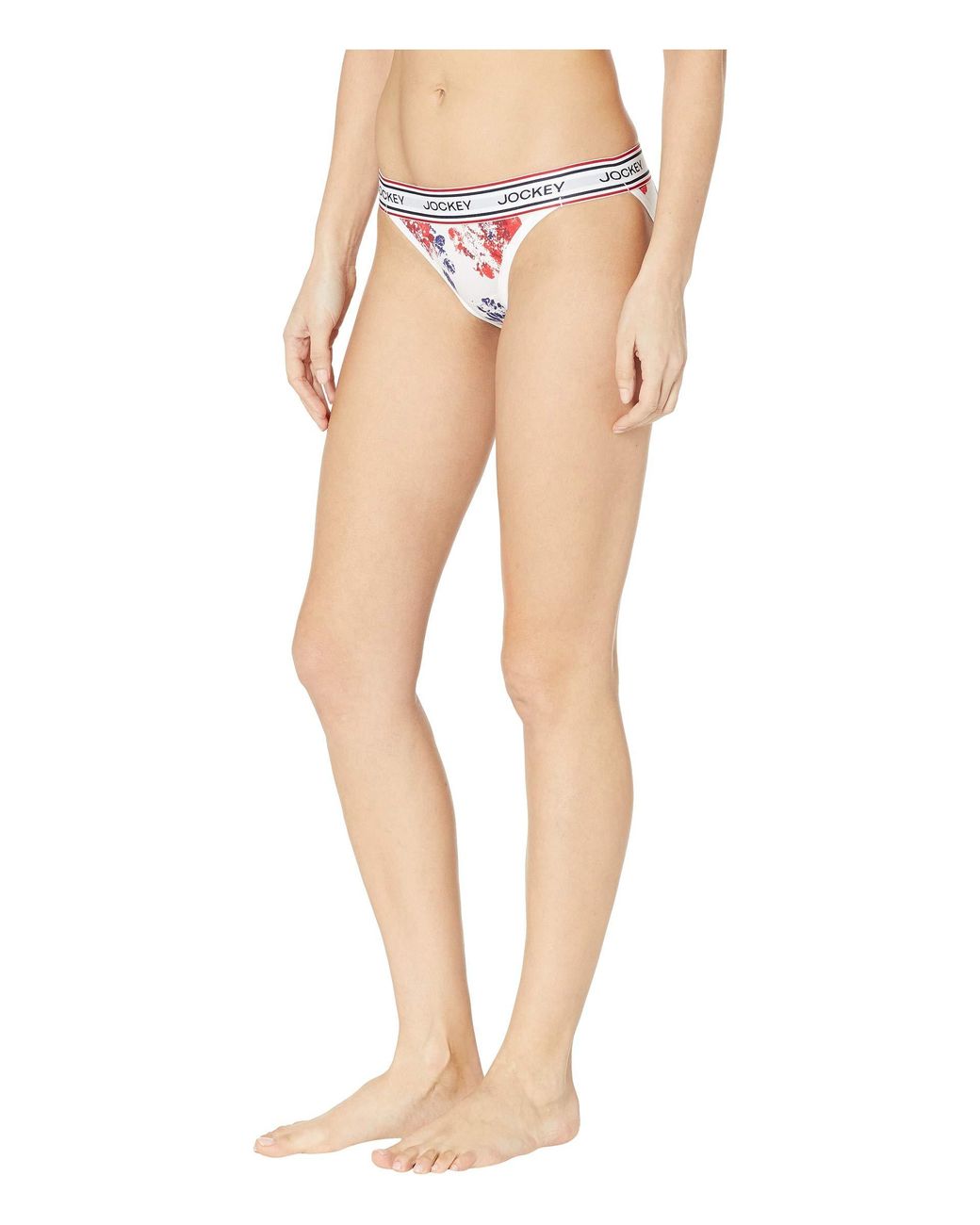 Jockey Retro Stripe String Bikini (stone Washed Floral) Women's Underwear