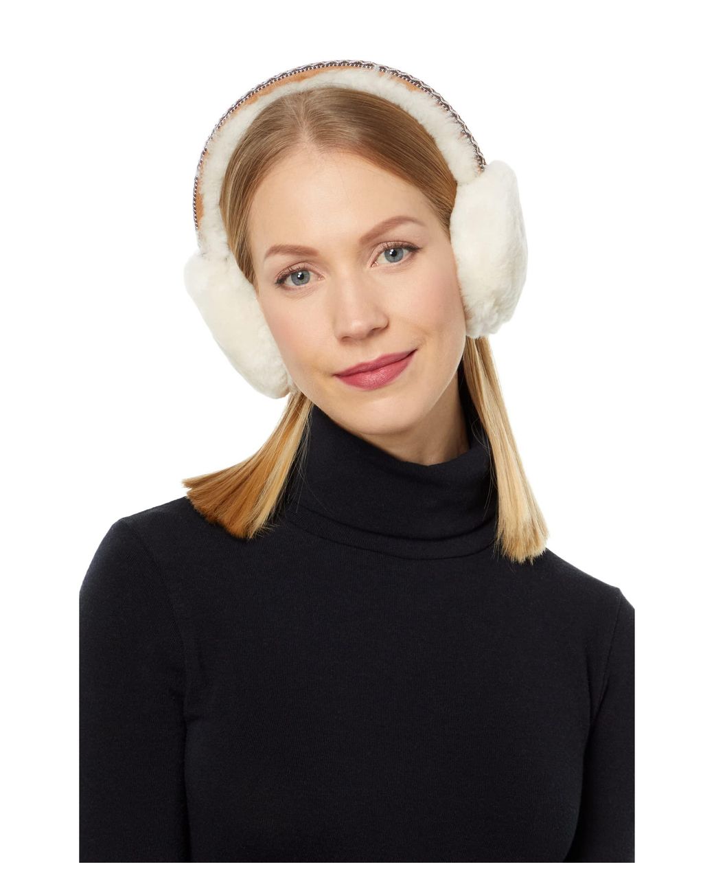 UGG Tasman Sheepskin Earmuffs in Black Lyst