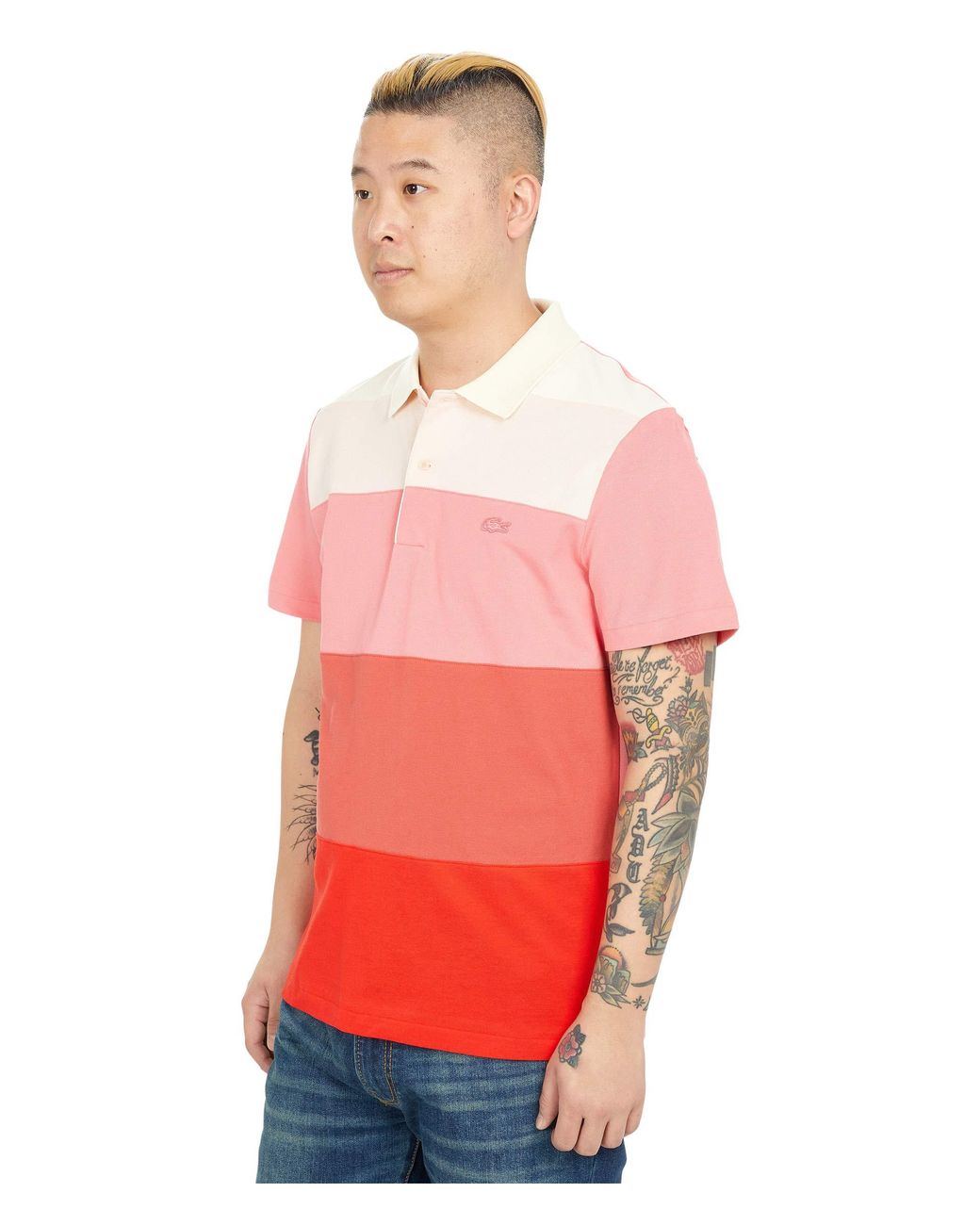 Lacoste Cotton Short Sleeve Color-block 