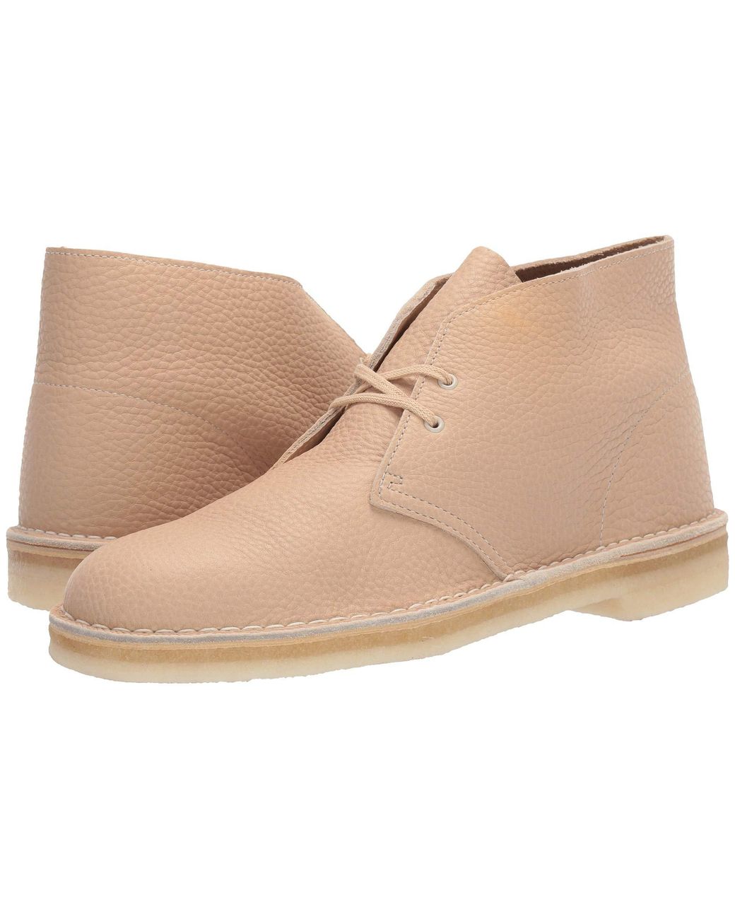 white clarks desert boots