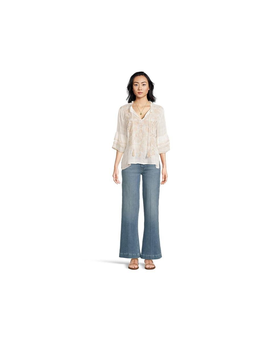 (取寄) ジョニー ワズ レディース ラッフル スリーブ ブラウザ Johnny Was women Ruffle Sleeve Blouse Zion Plaid Johnny Was | Kamala Blouse | Zion Plaid – Sign of the