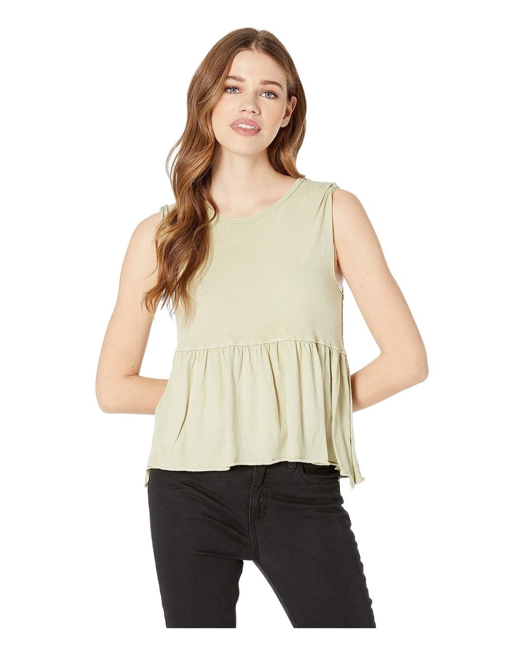 Free People Cotton Anytime Tank Top in Light Green (Green) - Save 8% - Lyst