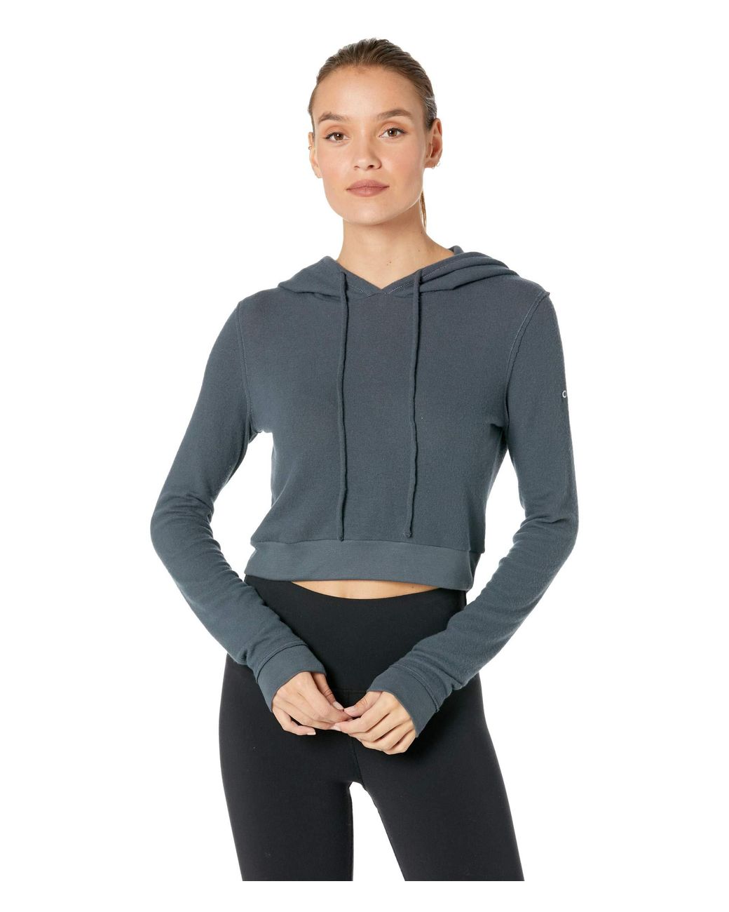 Alo Yoga Synthetic Getaway Hoodie in Pewter (Gray) - Lyst