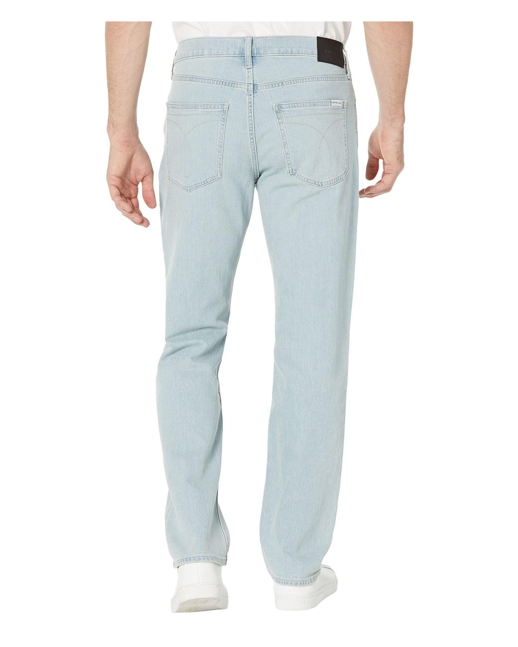 Calvin Klein Straight Fit Jeans In Marcus Light in Blue for Men | Lyst