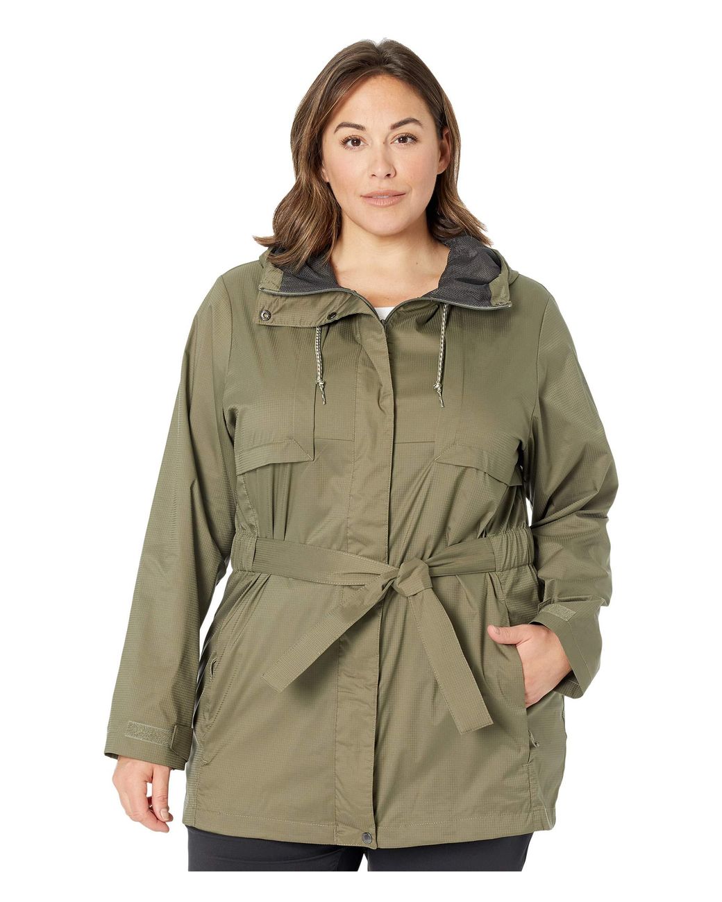 Columbia Synthetic Plus Size Pardon My Trench Rain Jacket in Green - Lyst
