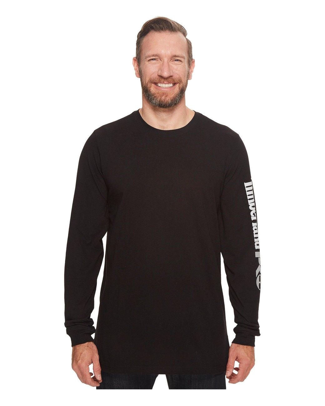 Timberland PRO Mens Big and Tall Base Plate Blended Logo Long-Sleeve T-Shirt