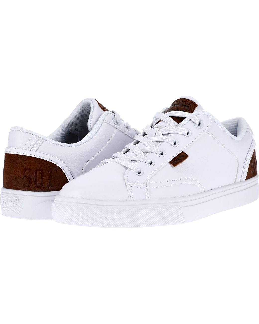 white levi's canvas shoes