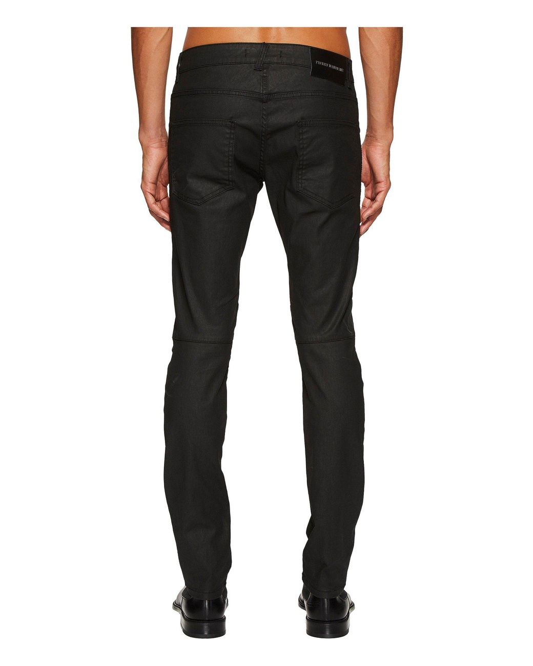 Balmain Waxed Biker Jeans in Black for Men | Lyst