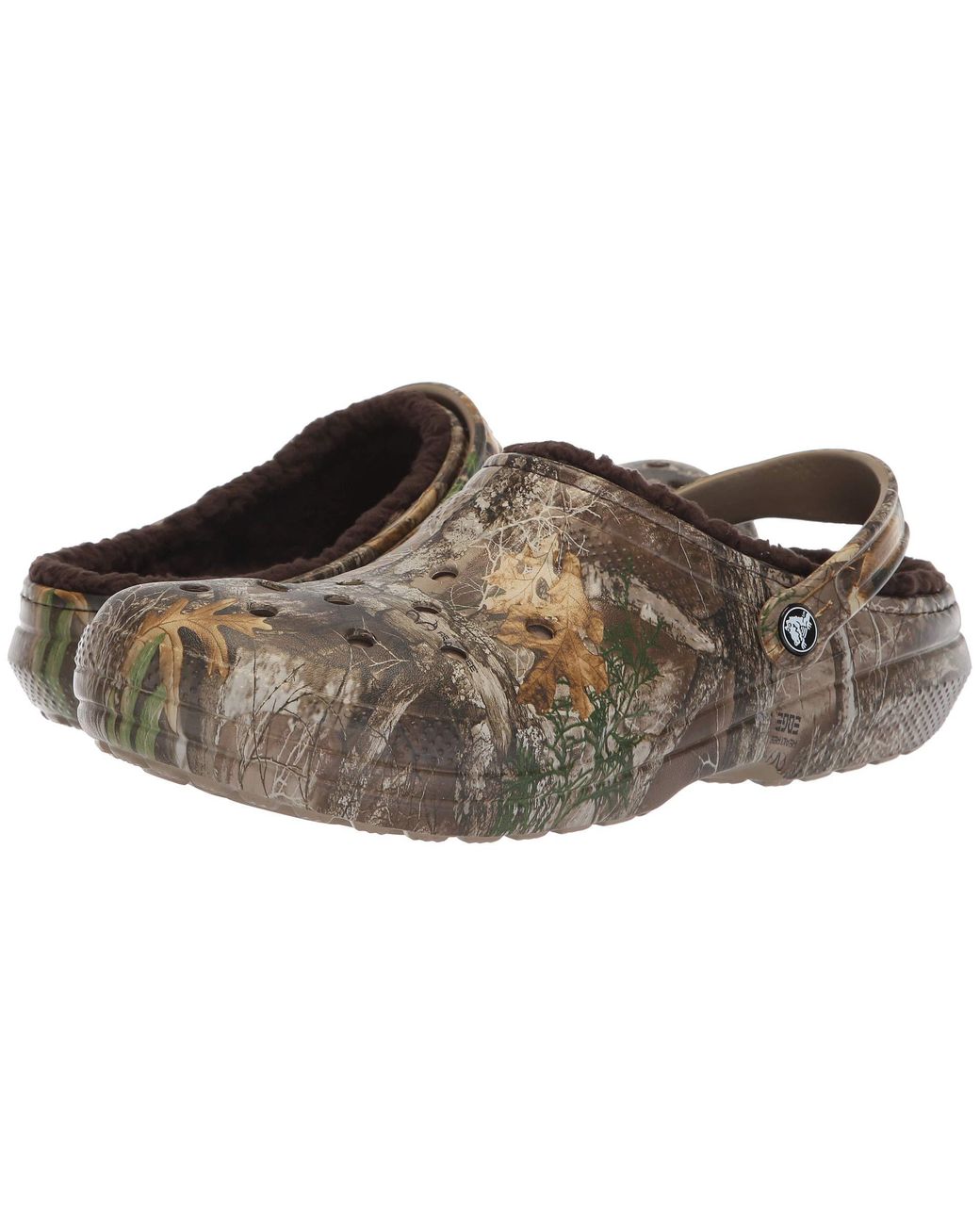 realtree crocs with fur