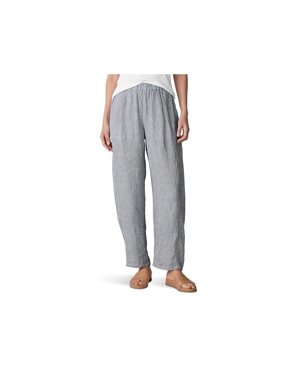 Eileen Fisher Ankle Pleated Lantern Pants Clothing, Linen